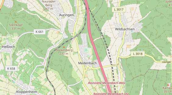 Tennisverein auf Karte