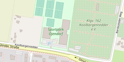 Tennisverein auf Satellitenbild