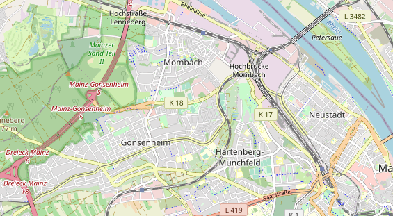 Tennisverein auf Karte