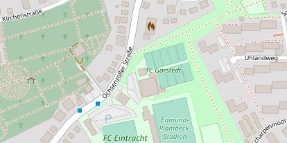 Tennisverein auf Satellitenbild