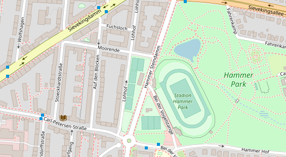 Tennisverein auf Satellitenbild