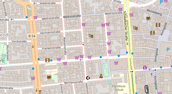 Tennisverein auf Satellitenbild