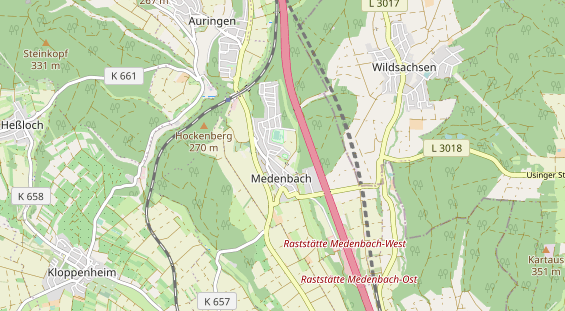 Tennisverein auf Karte