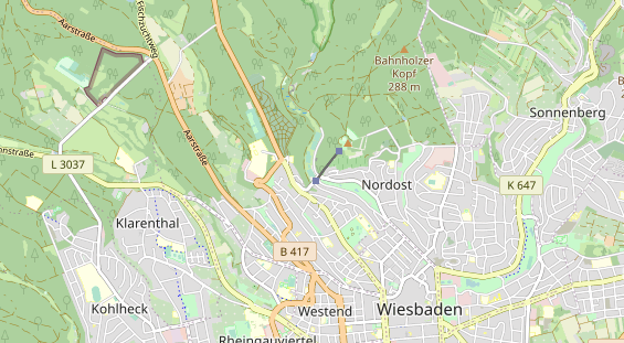 Tennisverein auf Karte