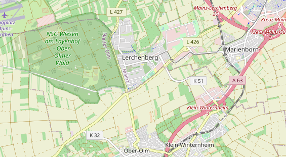 Tennisverein auf Karte