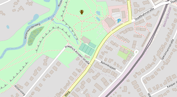 Tennisverein auf Satellitenbild