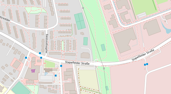 Tennisverein auf Satellitenbild