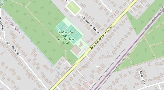 Tennisverein auf Satellitenbild