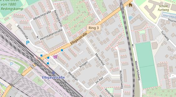 Tennisverein auf Satellitenbild