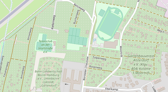 Tennisverein auf Satellitenbild