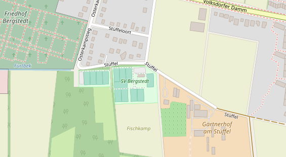 Tennisverein auf Satellitenbild