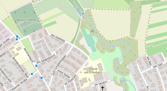 Tennisverein auf Satellitenbild