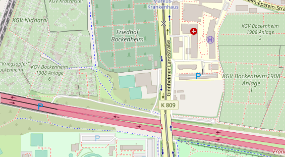 Tennisverein auf Satellitenbild