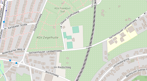 Tennisverein auf Satellitenbild