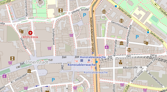 Tennisverein auf Satellitenbild