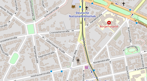 Tennisverein auf Satellitenbild