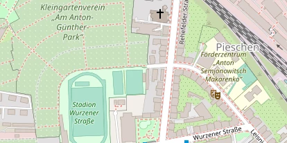 Tennisverein auf Satellitenbild