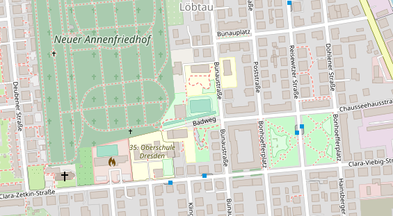Tennisverein auf Satellitenbild