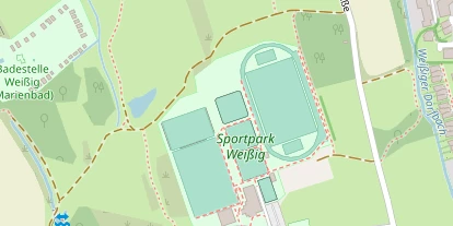 Tennisverein auf Satellitenbild