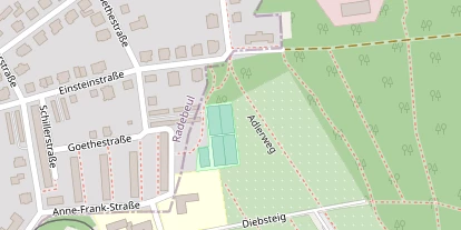 Tennisverein auf Satellitenbild