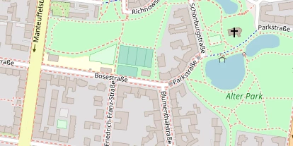 Tennisverein auf Satellitenbild