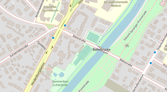 Tennisverein auf Satellitenbild