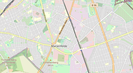 Tennisverein auf Karte