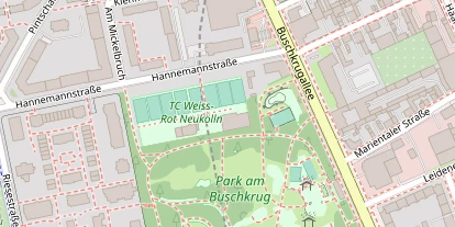 Tennisverein auf Satellitenbild