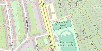 Tennisverein auf Satellitenbild