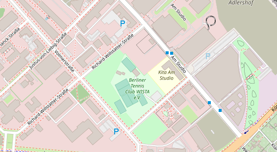 Tennisverein auf Satellitenbild