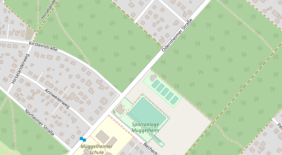 Tennisverein auf Satellitenbild