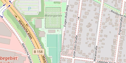 Tennisverein auf Satellitenbild