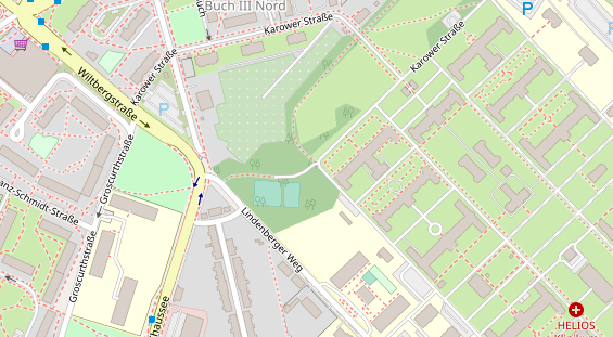 Tennisverein auf Satellitenbild