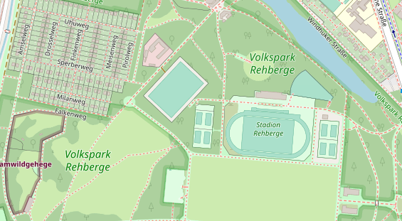 Tennisverein auf Satellitenbild
