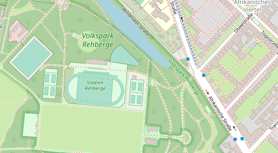 Tennisverein auf Satellitenbild