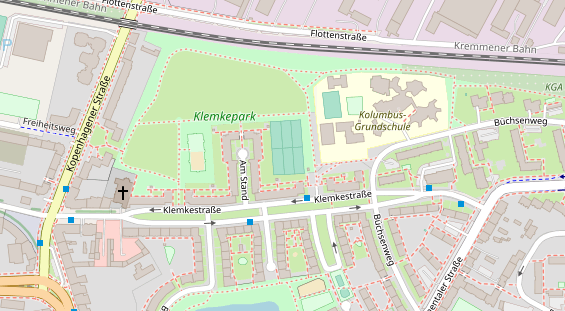 Tennisverein auf Satellitenbild
