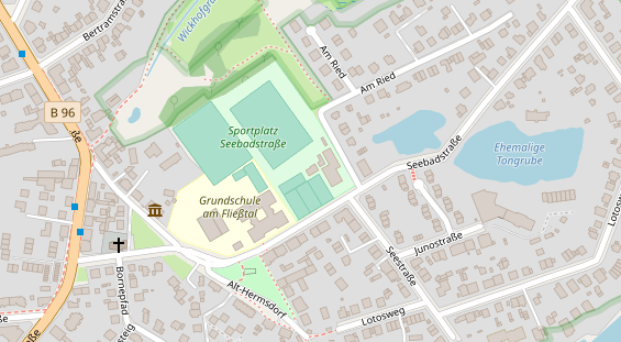 Tennisverein auf Satellitenbild