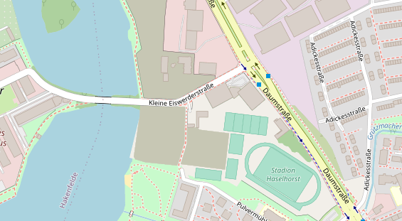 Tennisverein auf Satellitenbild