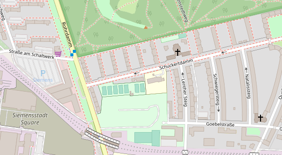 Tennisverein auf Satellitenbild