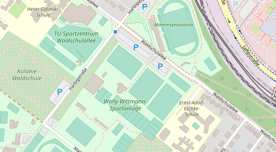 Tennisverein auf Satellitenbild