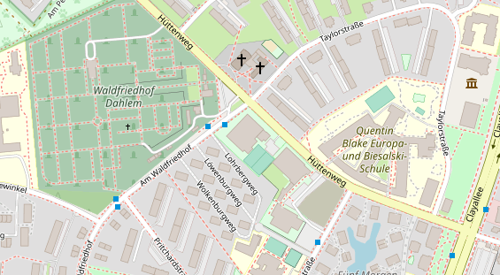 Tennisverein auf Satellitenbild