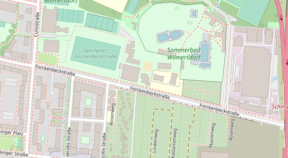 Tennisverein auf Satellitenbild
