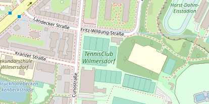 Tennisverein auf Satellitenbild