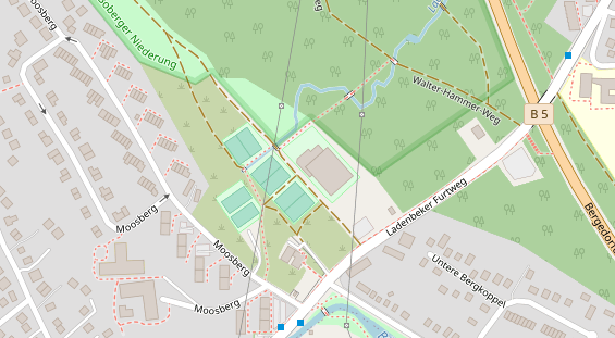 Tennisverein auf Satellitenbild