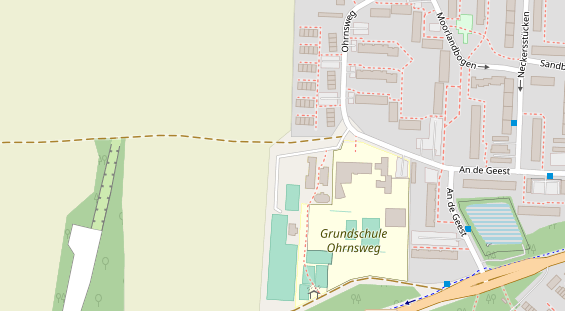 Tennisverein auf Satellitenbild