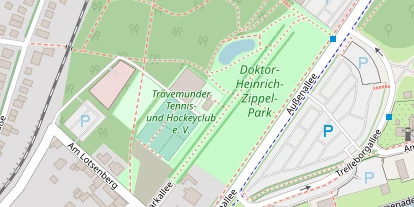 Tennisverein auf Satellitenbild