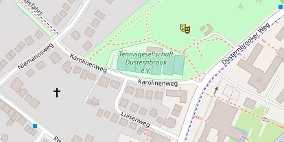 Tennisverein auf Satellitenbild
