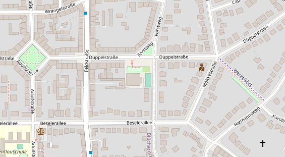 Tennisverein auf Satellitenbild