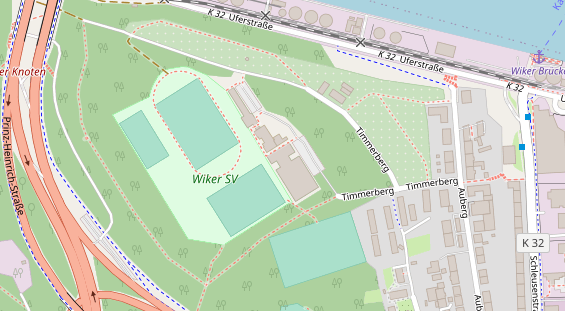 Tennisverein auf Satellitenbild