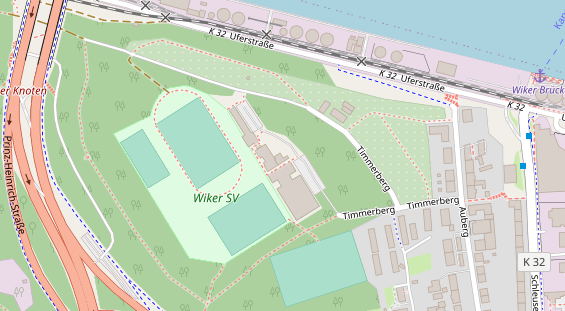 Tennisverein auf Satellitenbild